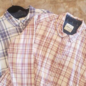 Zach's Girlfriend Long Sleeve Flannel Shirts, Size XL (Bundle of 2)